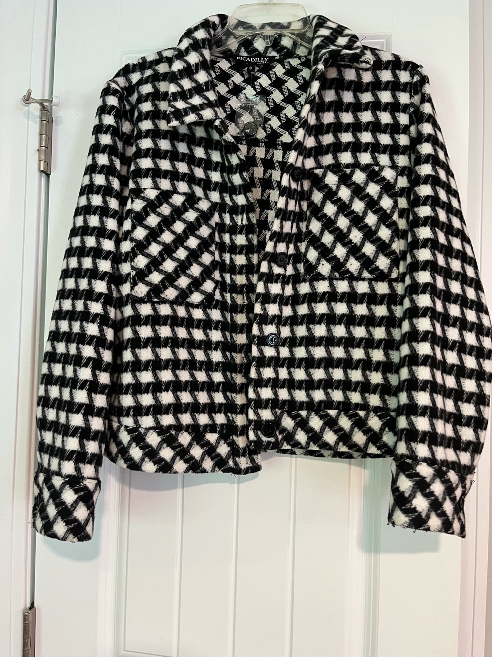 Picadilly Fashion Black and White Checked Jacket